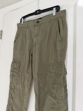 Y2K Green Cotton Cargo Pants Men’s BoohooMAN Size M Utility Streetwear